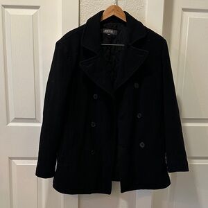 Men’s Kenneth Cole Reaction Black Peacoat Jacket